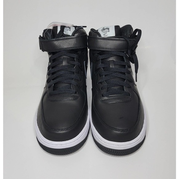 Nike Other - Nike x Stussy Air Force 1 '07 Mid Black Shoes Sneakers Mens 9.5 AF1 DJ7840-001